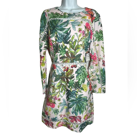 Laundry By Shelli Segal Dresses & Skirts - Laundry By Shelli Segal Pink Floral Long Sleeve Shift Dress